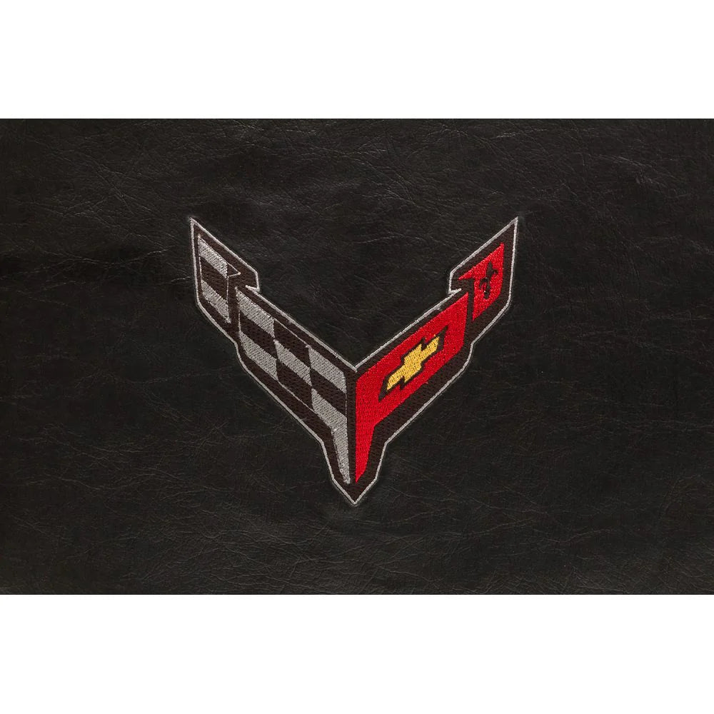 Next Generation Corvette Roof Panel Storage Bag With C8 Cross Flags Logo : C8