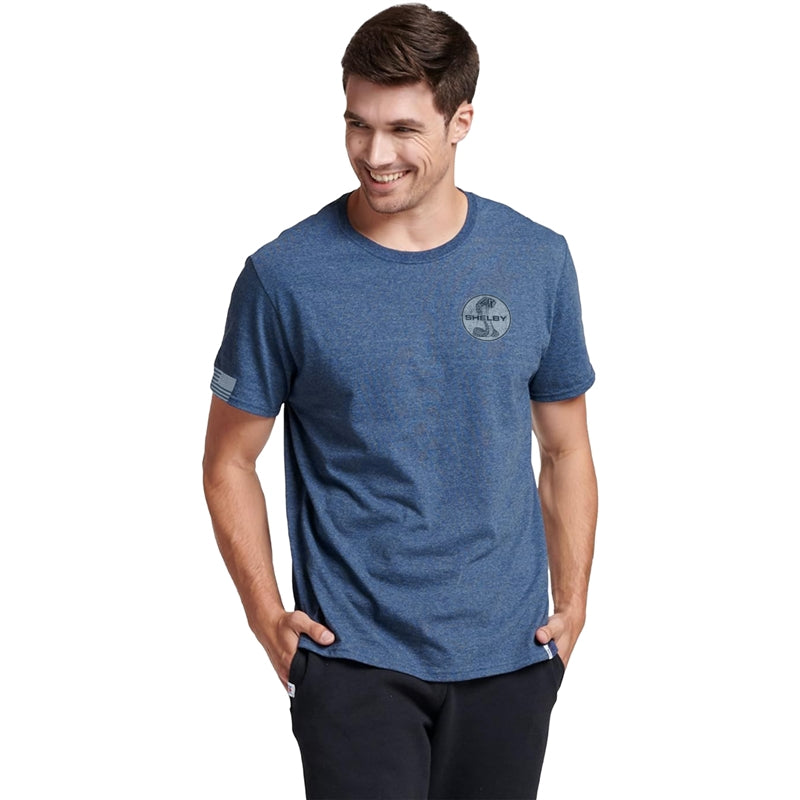 Shelby 62 Live Fast Tee - Steel Blue Heather