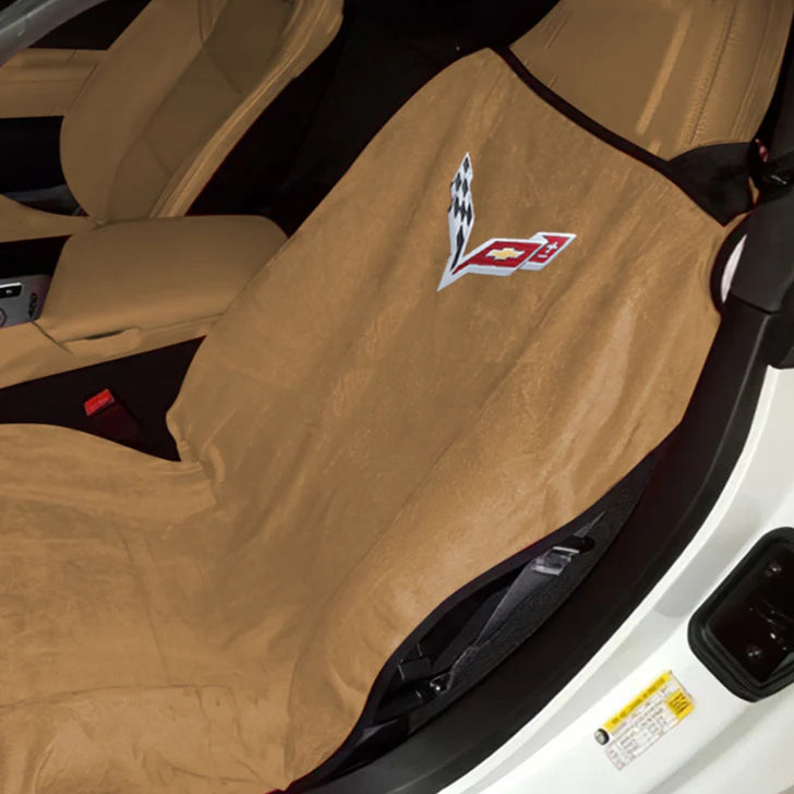 C8 Corvette Seat Armour Seat Cover/Seat Towels (Pair) - Tan : Stingray, Z51