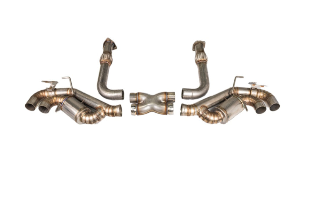 MBRP C8 Corvette 3" Stainless Steel NPP Valved Catback Exhaust - Quad Tips w/ Carbon Fiber Tips