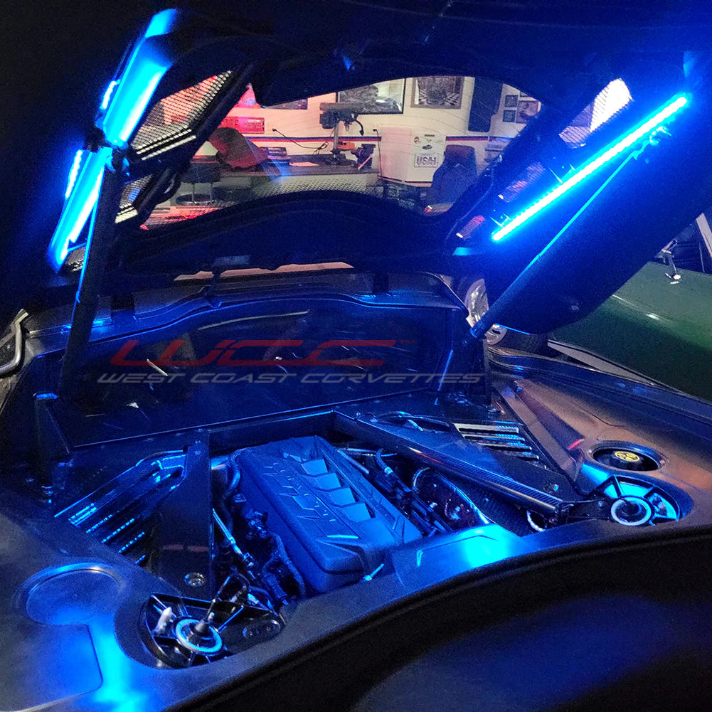 C8 Corvette Coupe - Engine Bay LED Battery Powered Lighting Kit - RGB : Stingray, Z51