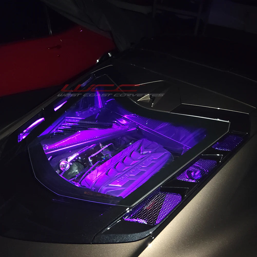 C8 Corvette Coupe - Engine Bay LED Battery Powered Lighting Kit - RGB : Stingray, Z51