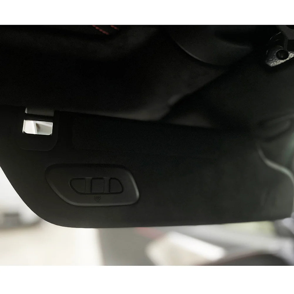 C8 Corvette Sun Visor Warning Label Covers : Onyx Black Knit