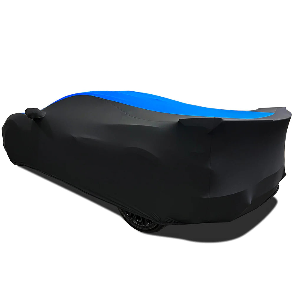 C8 Corvette Ultraguard Stretch Satin Sport Car Cover - Blue/Black - Indoor