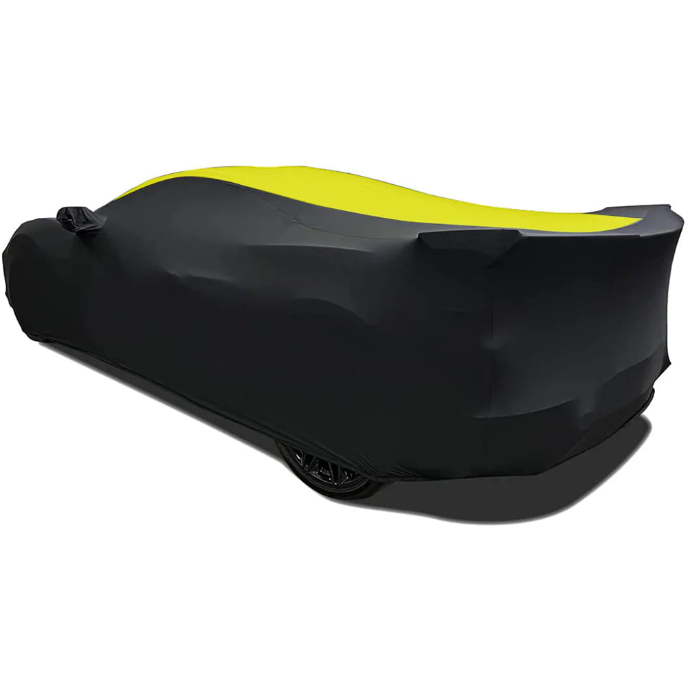 C8 Corvette Ultraguard Stretch Satin Sport Car Cover - Yellow/Black - Indoor