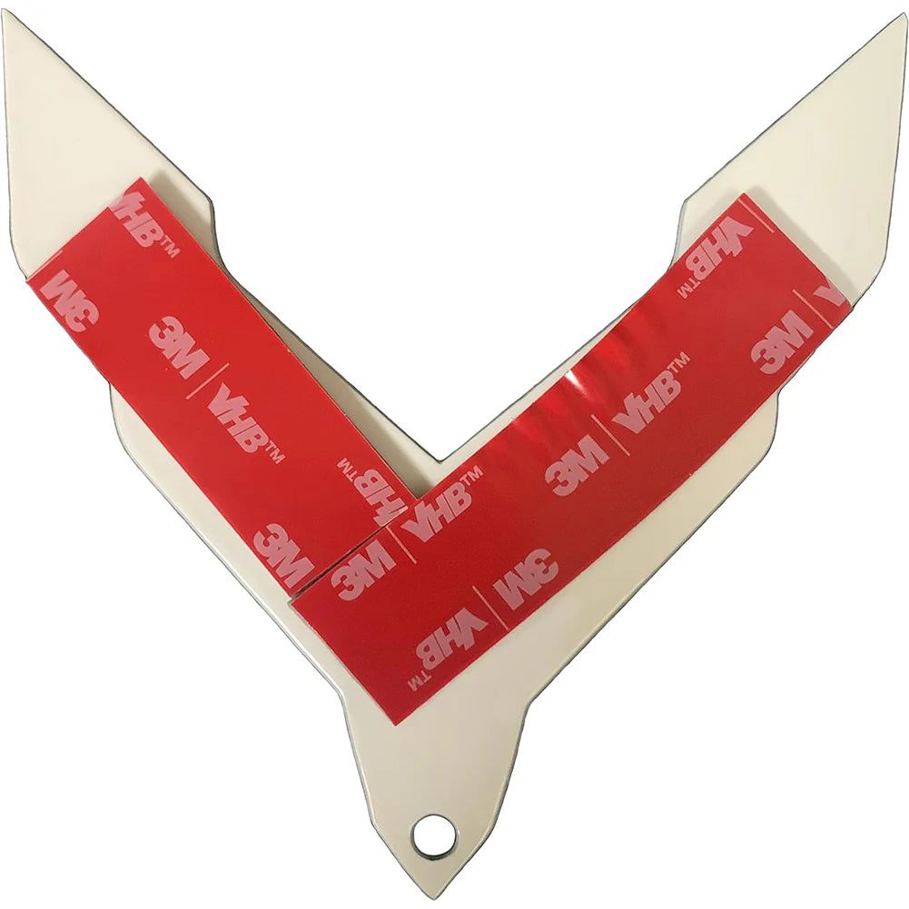 C8 Corvette Crossed Flag Waterfall Emblem 4.5" X 4.5"