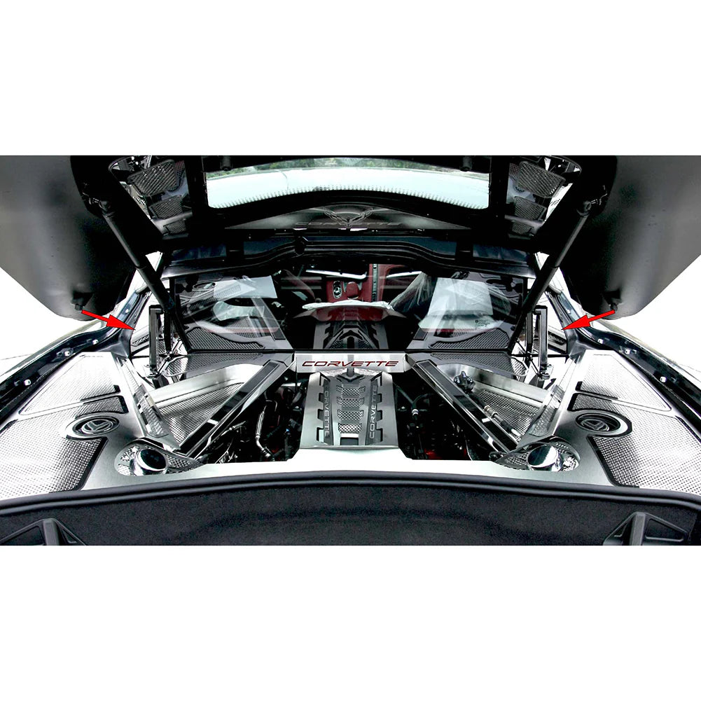 C8 Corvette Coupe Rear Window Trim 2Pc - Stainless Steel : Polished