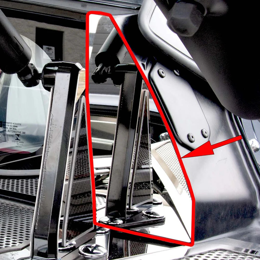 C8 Corvette Coupe Rear Window Trim 2Pc - Stainless Steel : Polished