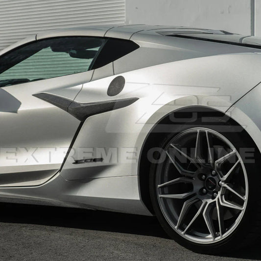 C8 Corvette -Carbon Fiber Side Fender Fuel Tank Gas Lid Cover : Stingray, Z51 2020-2025