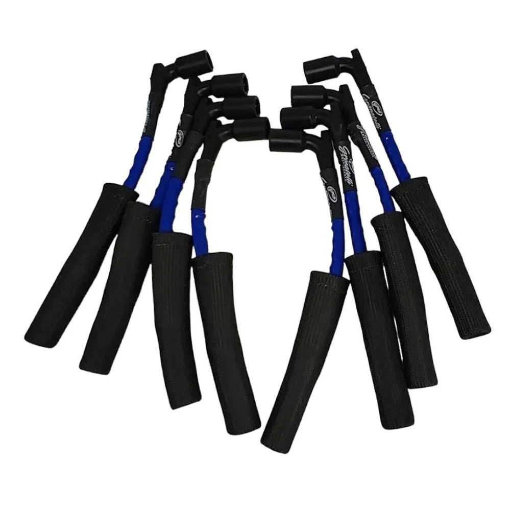 Corvette Spark Plug Wires (Set) - Granatelli Motorsports High Temp Silicone Jacketing w/ Fire Sleeve 8mm "0 ohm" : C8 2020- 2025 LT2 Corvette