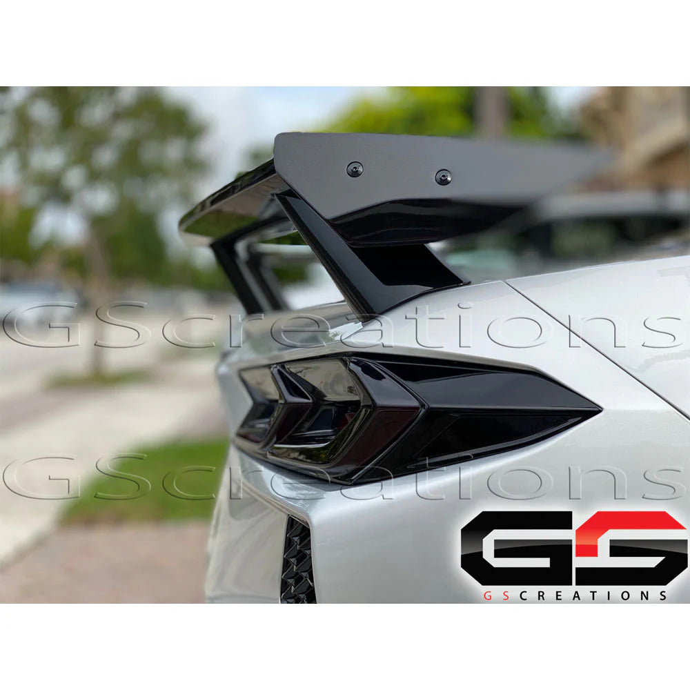 Corvette Rear Tail Light Molded Rear Blackout Smoked Covers : C8 Stingray, Z51