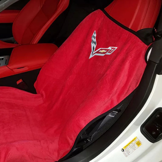 C8 Corvette Seat Armour Seat Cover/Seat Towels (Pair)  - Adrenalin Red : Stingray, Z51
