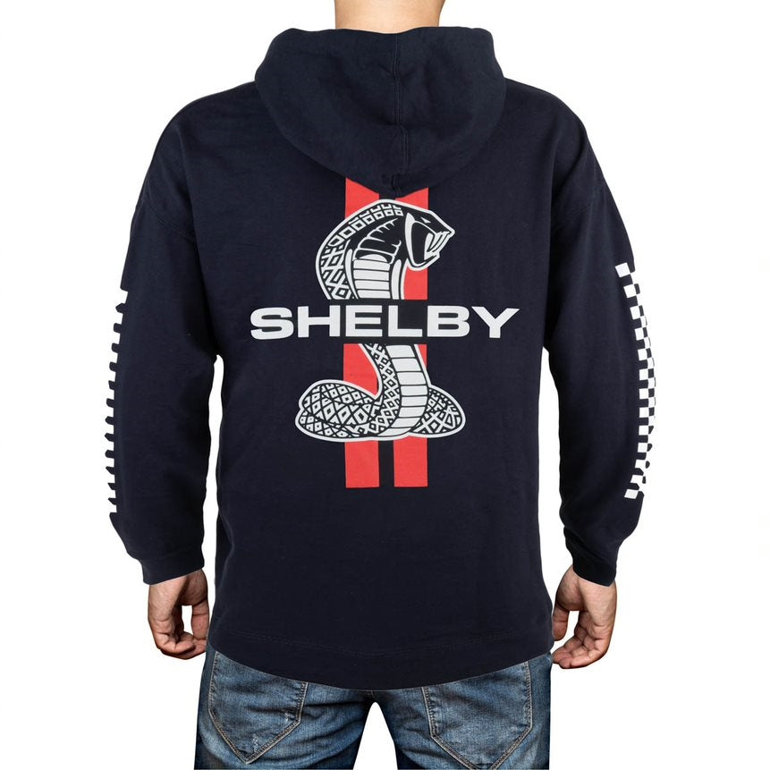 Shelby Navy Checkered Sleeved Hoody