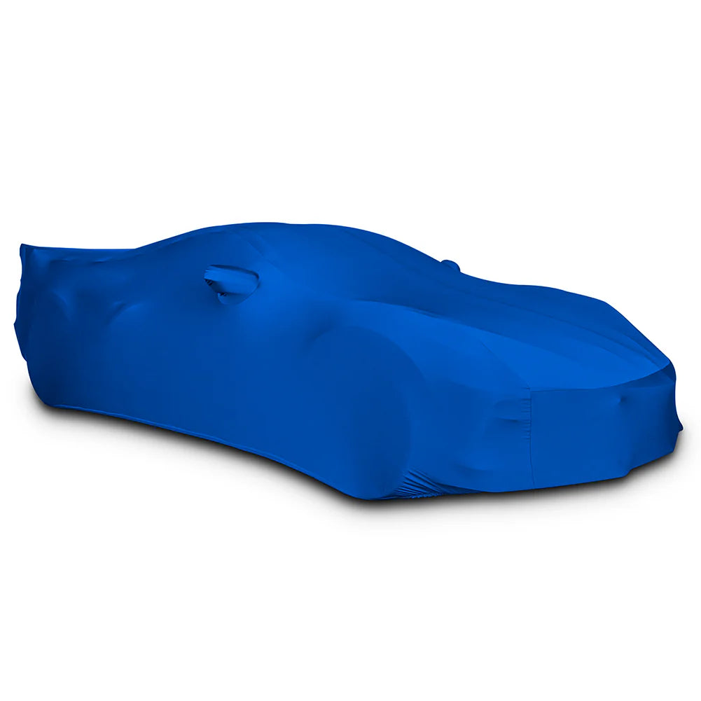 Corvette Ultraguard Stretch Satin Car Cover - Blue - Indoor : C8 Stingray, Z51, Z06, E-Ray