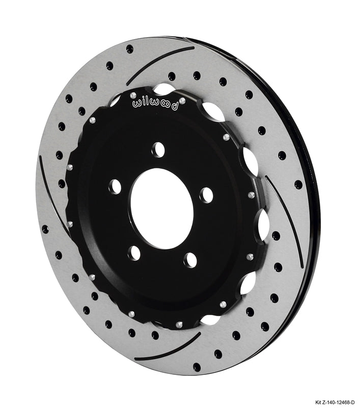 2015-2023 Shelby Track Ready 6 Piston Front Brakes (Black Caliper w/ Wilwood Thermlock® Pistons)