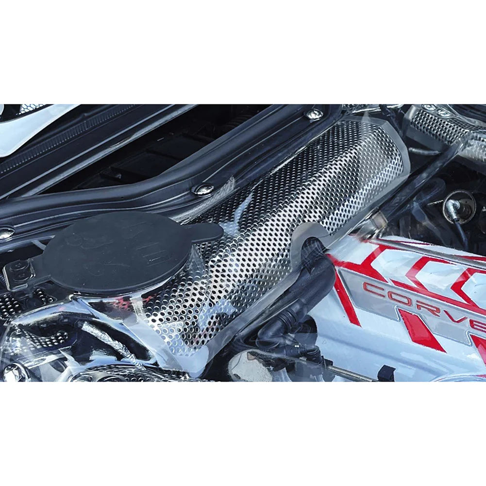 C8 Corvette HTC Water Tank Cover- Stainless Steel : Polished Perforated