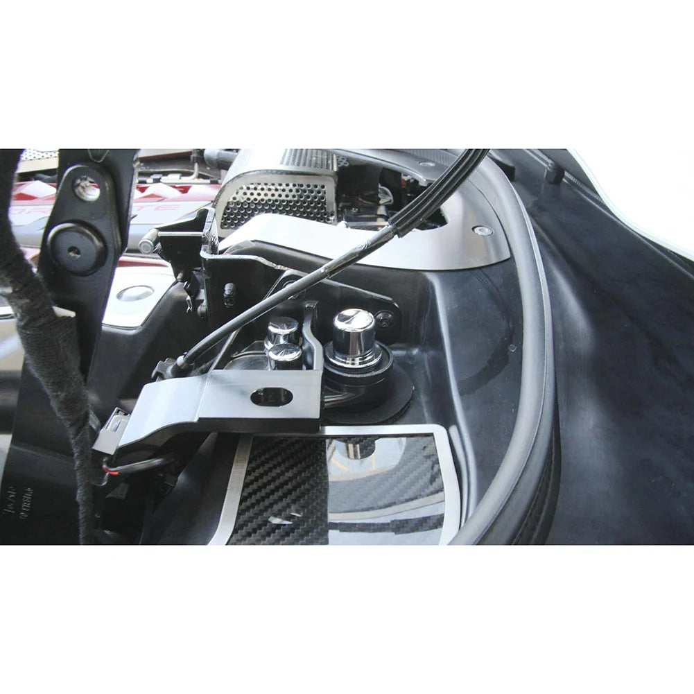 C8 Corvette HTC Hinge Dress Up Bolt and Nut Kit: Triple Coated Chrome