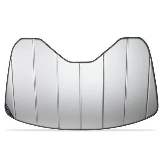 Corvette Accordion Style Sunshade - Insulated Plain Silver : C8 Stingray, Z51, Z06, E-Ray