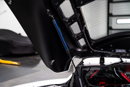 C8 Corvette Carbon Fiber Hood Struts - Blue| Paragon Performance