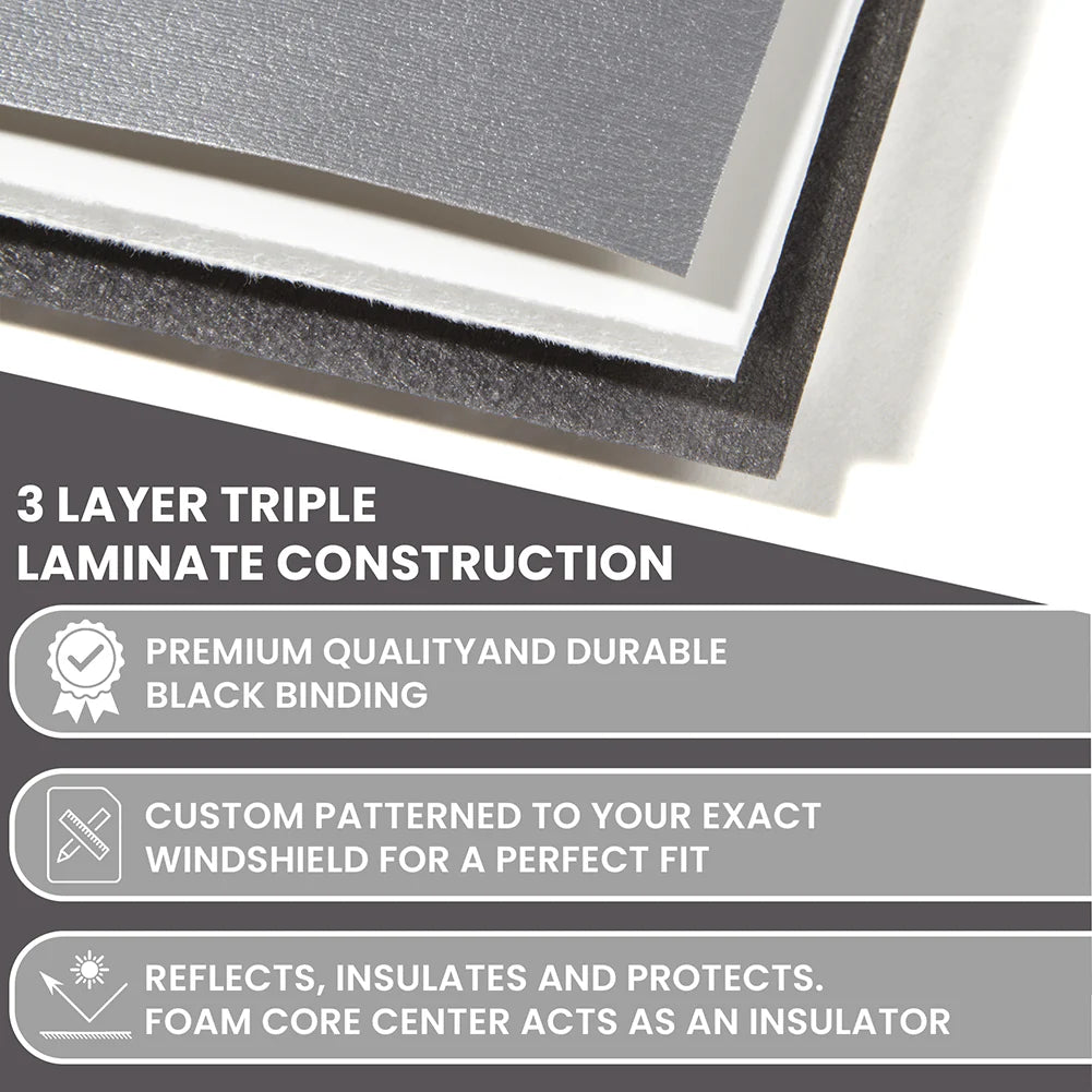 Corvette Logo Accordion Style Sunshade - Insulated Silver : C8 Stingray, Z51, Z06, E-Ray